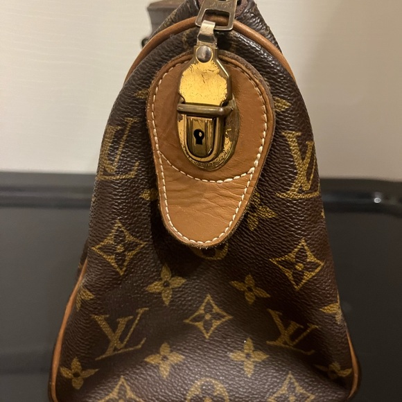 VINTAGE AUTHENTIC Louis Vuitton LV hand bag Speedy 30 Brown Monogram - Picture 4 of 5